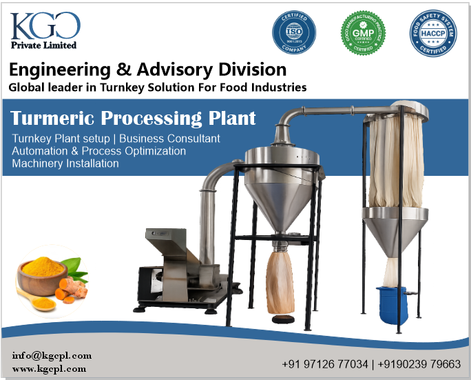 Turmeric Processing Plant Consultancy